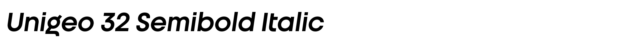 Unigeo 32 Semibold Italic image